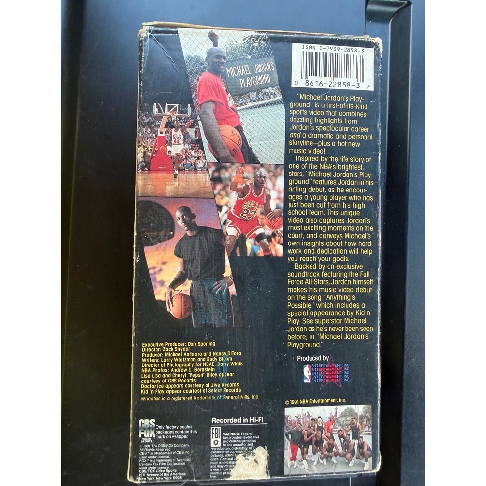 Michael Jordan's Playground VHS 1991 Sleeve w/ Air Time Tape Mismatch